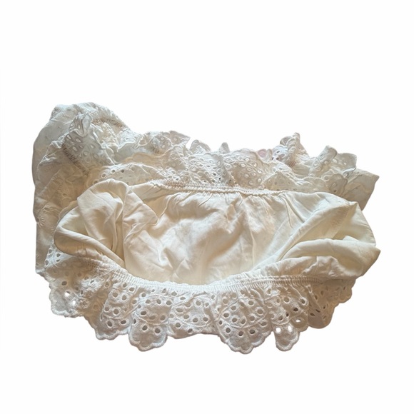 Sugar Lips - Niles Eyelet Lace Off The Shoulder
Crop Top Blouse-Size Small - Picture 8 of 10